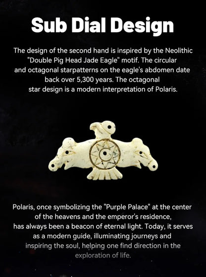 Seagull 6180 Natural Series Automatic Mechanical Watch – 39.5mm Sapphire, Stainless Steel