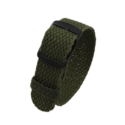 Watchband 18 20 22mm For Perlon Nylon Replacement Vintage Wrist Watch Band Belt Strap With Black&Silver Brushed Buckle Man Watch - BeeTrendyShop.COM