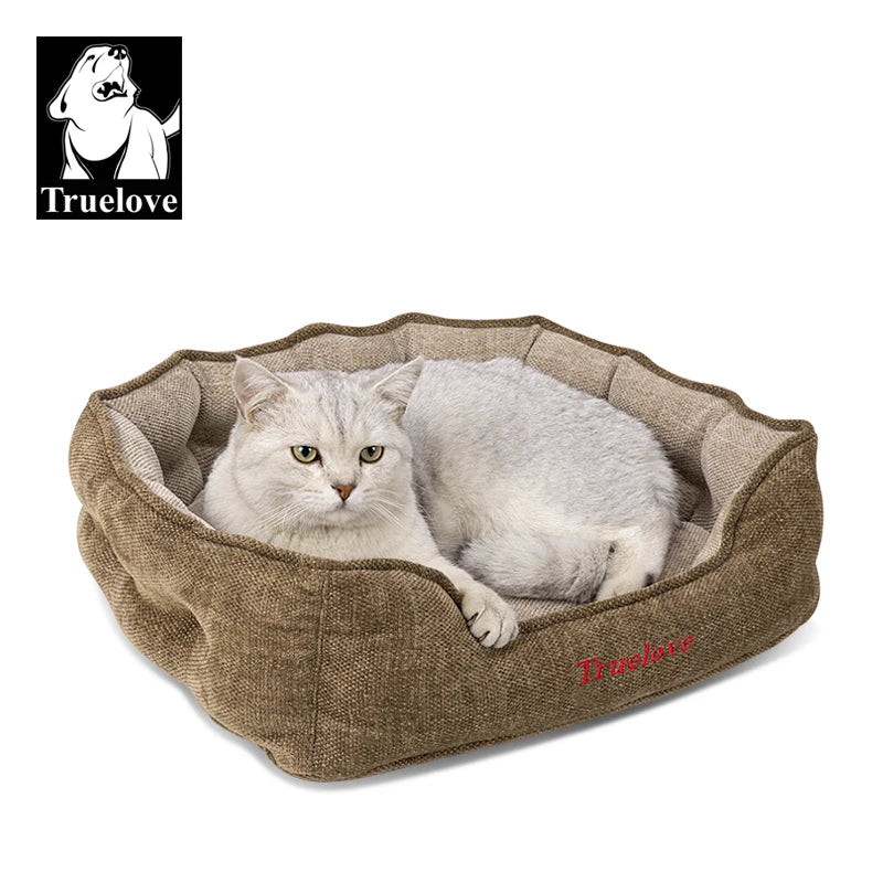 Truelove Plush Round Pet Bed - All-Season Mat for Indoor/Outdoor Cats & Dogs