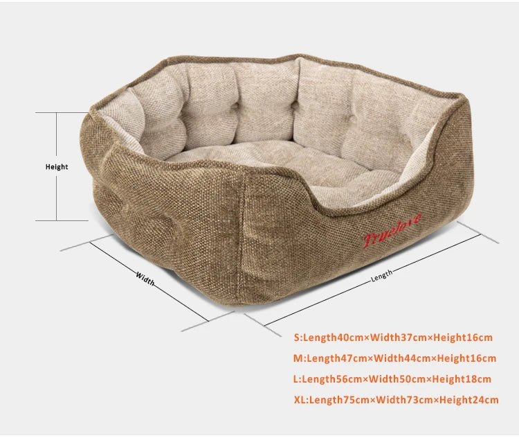 Truelove Plush Round Pet Bed - All-Season Mat for Indoor/Outdoor Cats & Dogs