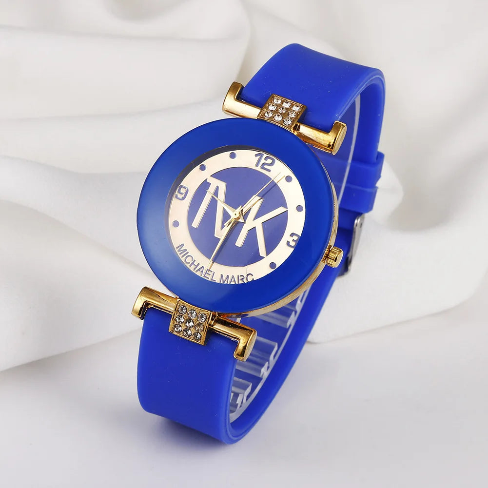 Womens Wristwatch Fashion Men Diamond Quartz Watches Silicone Luxury TVK Brand Relojes Digitales Femme Watch For Women Bracelet - BeeTrendyShop.COM