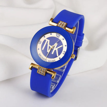 Womens Wristwatch Fashion Men Diamond Quartz Watches Silicone Luxury TVK Brand Relojes Digitales Femme Watch For Women Bracelet - BeeTrendyShop.COM