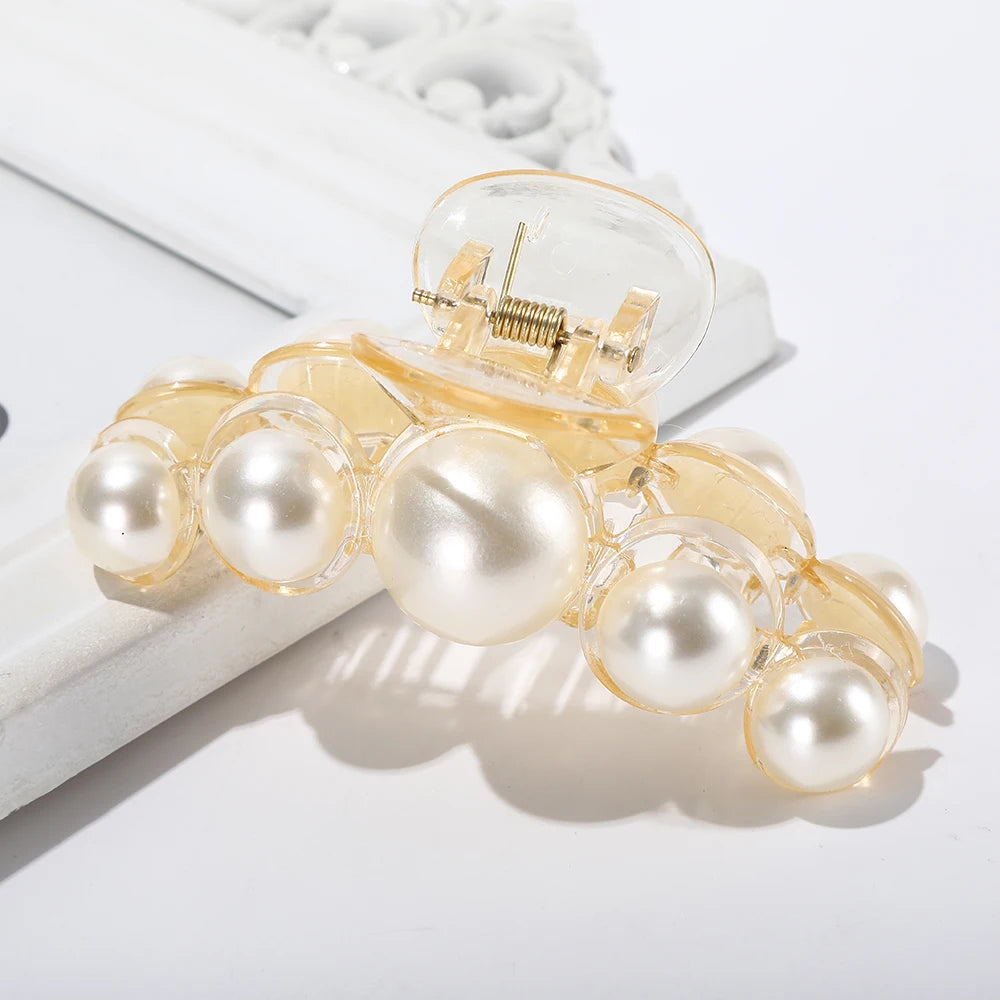 Women Big Rhinestone Hair Claws Crab Hairpins Crystal Hair Clips Barrettes Ponytail Girls Hair Accessories Ornaments Hairgrip