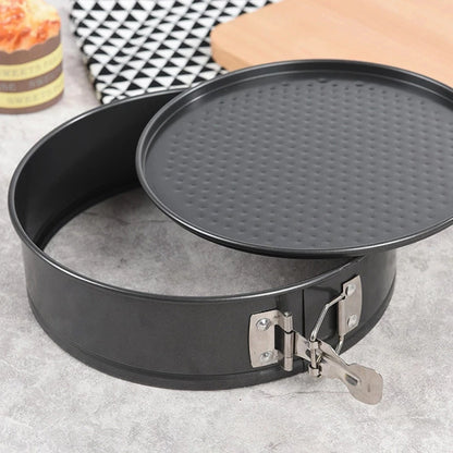 Non-Stick Springform Round Cake Pan – Carbon Steel Baking Mold 18/20/24/26/28 CM