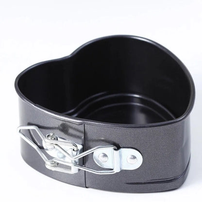 Non-Stick Heart Shape Cake Pan – Carbon Steel Removable Base Baking Mold