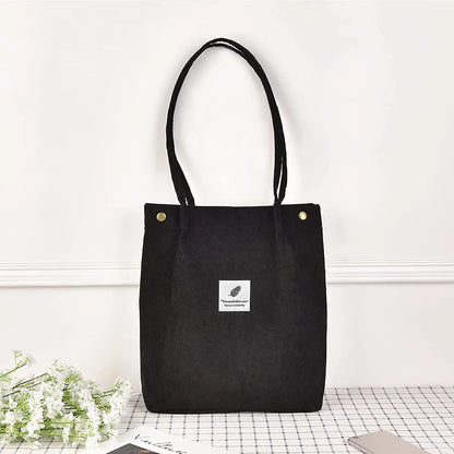 MARKROYAL Corduroy Tote Bag for Women Girls Kids Shoulder Bag with Inner Pocket For Work Travel And Shopping Dropshipping - BeeTrendyShop.COM