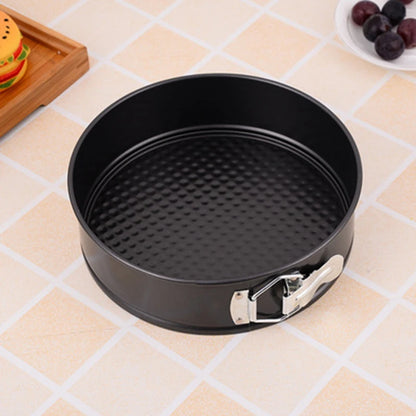 Non-Stick Springform Round Cake Pan – Carbon Steel Baking Mold 18/20/24/26/28 CM