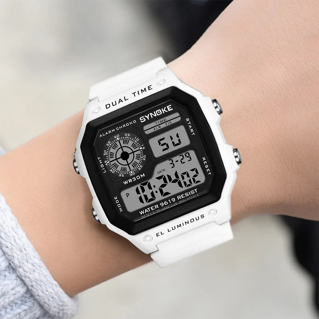 SYNOKE Multifunctional Digital Sport Watch Men Camouflage Waterproof Mens Wristwatches Fashion Retro Male Watches reloj hombre - BeeTrendyShop.COM
