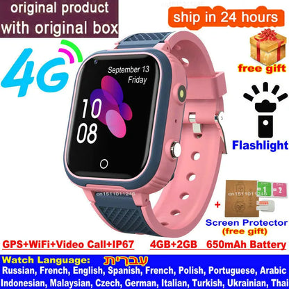 LT21 4G Kids Smartwatch – GPS, WiFi, Video Call, SOS, IP67 Waterproof, Camera & Location Tracker