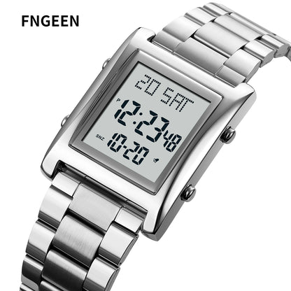 Men's Fashion Digital Watch – Luminous, Waterproof, Alarm, Electronic Wristwatch
