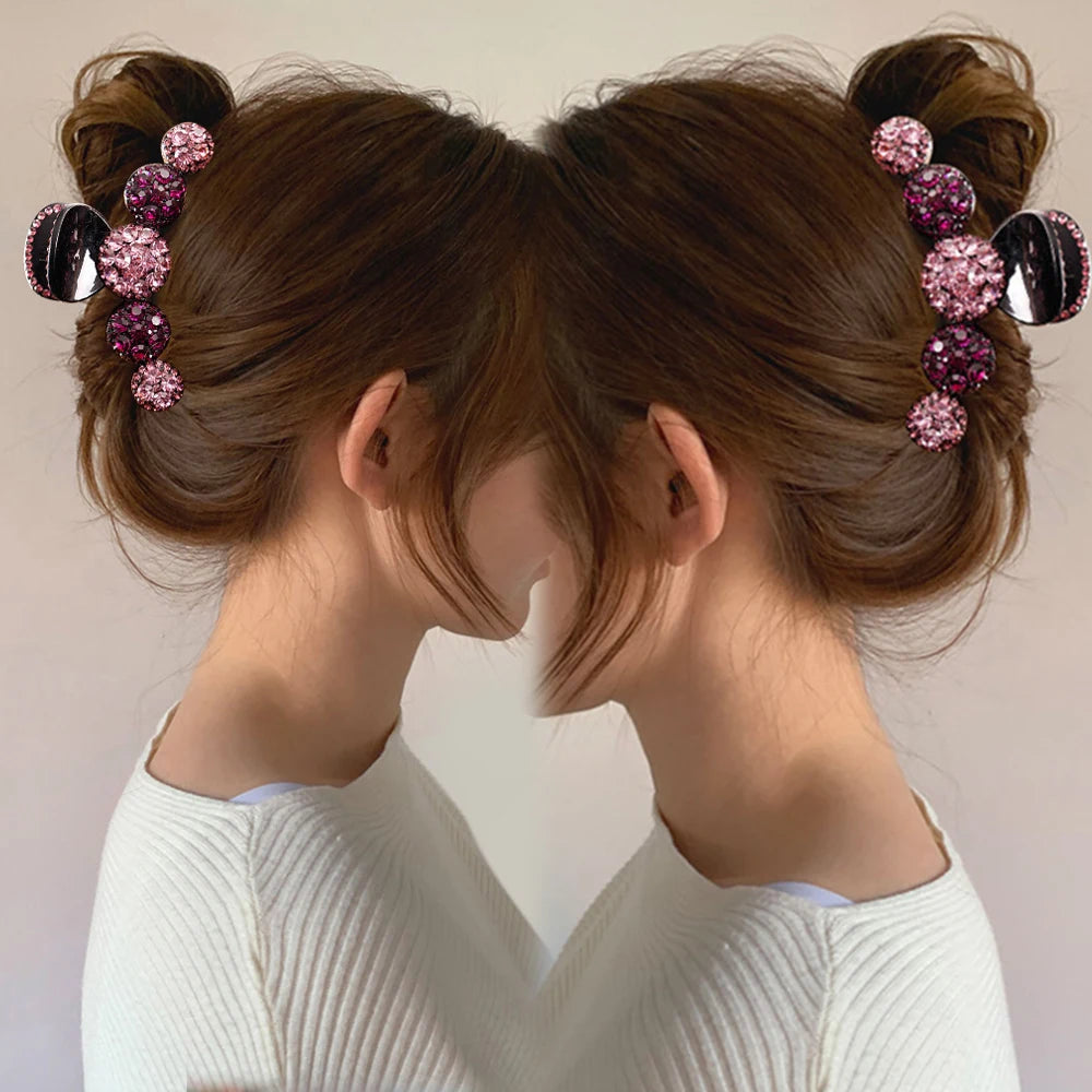 Women Big Rhinestone Hair Claws Crab Hairpins Crystal Hair Clips Barrettes Ponytail Girls Hair Accessories Ornaments Hairgrip