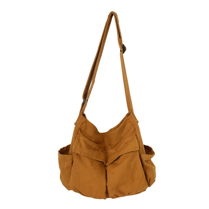 Women's Vintage Canvas Handbag – Retro Shoulder Bag for Teens & Young Women