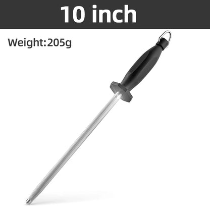 Honing Steel Knife Sharpener Rod – Professional 8/10-Inch Sharpening Stick