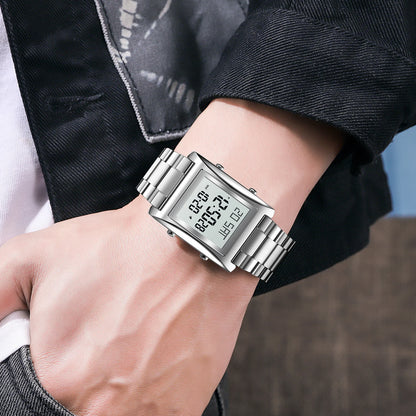 Men's Fashion Digital Watch – Luminous, Waterproof, Alarm, Electronic Wristwatch