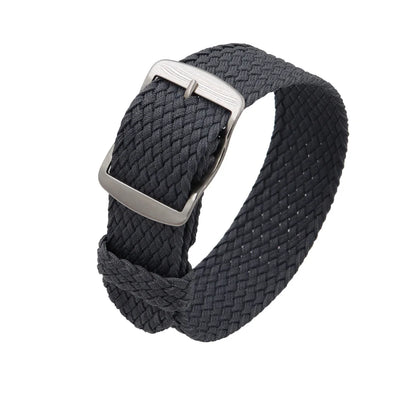 Watchband 18 20 22mm For Perlon Nylon Replacement Vintage Wrist Watch Band Belt Strap With Black&Silver Brushed Buckle Man Watch - BeeTrendyShop.COM
