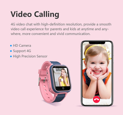 LT21 4G Kids Smartwatch – GPS, WiFi, Video Call, SOS, IP67 Waterproof, Camera & Location Tracker