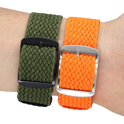 Watchband 18 20 22mm For Perlon Nylon Replacement Vintage Wrist Watch Band Belt Strap With Black&Silver Brushed Buckle Man Watch - BeeTrendyShop.COM