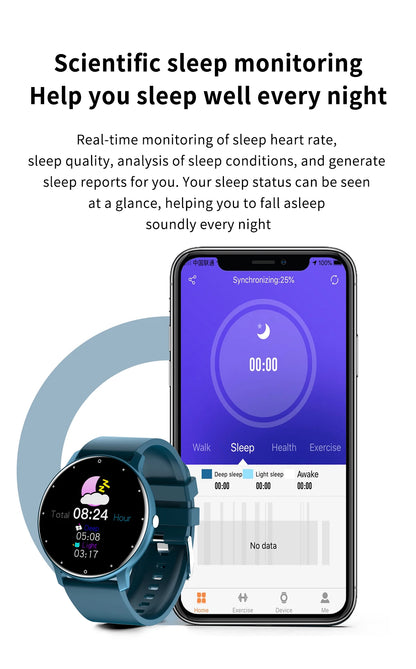 LIGE Sport Smartwatch for Men & Women – Heart Rate Monitor, Waterproof Fitness Tracker