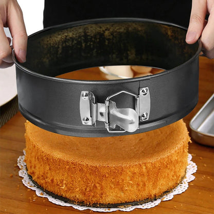 Non-Stick Springform Round Cake Pan – Carbon Steel Baking Mold 18/20/24/26/28 CM