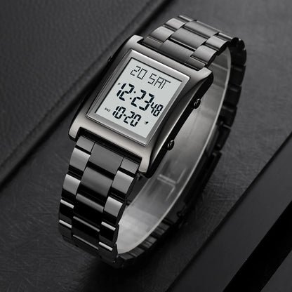 Men's Fashion Digital Watch – Luminous, Waterproof, Alarm, Electronic Wristwatch