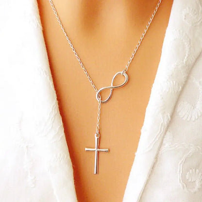 Fashion Cross, Leaves & Bird Pendant Necklace – Maxi Statement Choker for Women