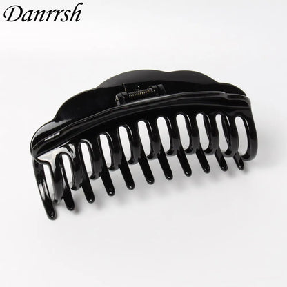 13CM Large Hair Claw Clip – Strong Crab Clamp for Women (Black & Brown)