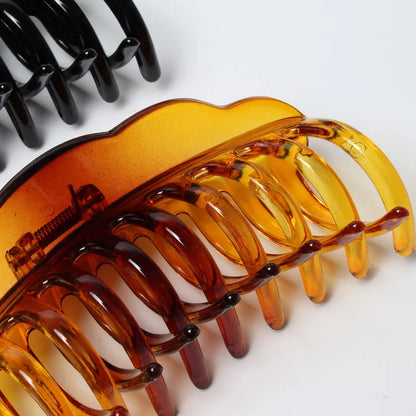 13CM Large Hair Claw Clip – Strong Crab Clamp for Women (Black & Brown)