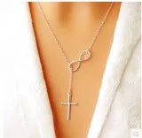 Fashion Cross, Leaves & Bird Pendant Necklace – Maxi Statement Choker for Women