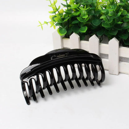 13CM Large Hair Claw Clip – Strong Crab Clamp for Women (Black & Brown)