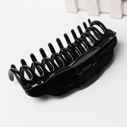 13CM Large Hair Claw Clip – Strong Crab Clamp for Women (Black & Brown)