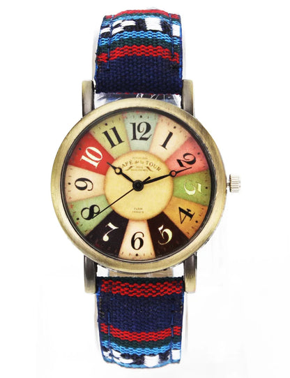 Popular Movie Pattern Retro Watches Unisex Men Women Military Camouflage Belt Denim Canvas Band Fashion Sport Quartz Wrist Watch - BeeTrendyShop.COM