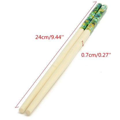 10-Pair Natural Bamboo Chopsticks Set – Traditional Vintage Handmade Eco-Friendly Hashi