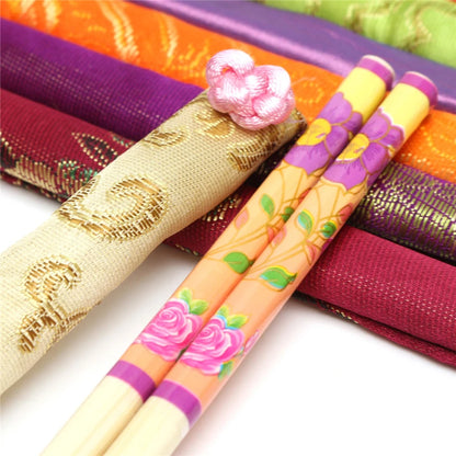 10-Pair Natural Bamboo Chopsticks Set – Traditional Vintage Handmade Eco-Friendly Hashi