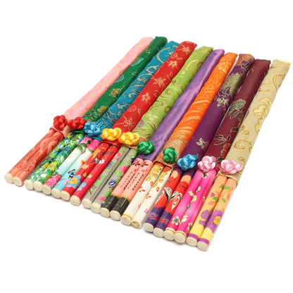 10-Pair Natural Bamboo Chopsticks Set – Traditional Vintage Handmade Eco-Friendly Hashi