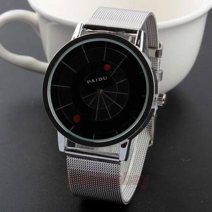 Minimalist Unisex Watch for Men Women Couple Simple Style Unique Dial Quartz Wristwatch Male Female Unique Pointer Wrist Clock - BeeTrendyShop.COM