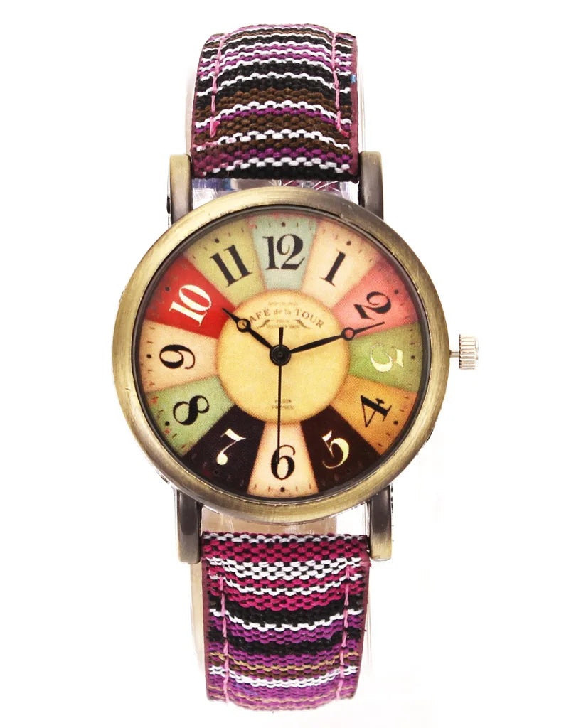 Popular Movie Pattern Retro Watches Unisex Men Women Military Camouflage Belt Denim Canvas Band Fashion Sport Quartz Wrist Watch - BeeTrendyShop.COM