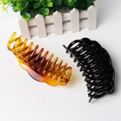 13CM Large Hair Claw Clip – Strong Crab Clamp for Women (Black & Brown)