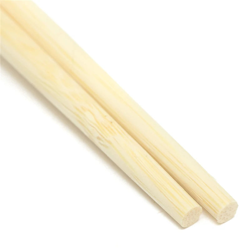 Aomily 10 Pairs/Set Natural Bamboo Chopsticks Traditional Vintage Handmade Chinese Dinner Eco-friendly Hashi Individual Wrapped