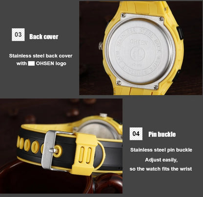 OHSEN Fashion Children Watches Digital LED Analog Watch Boys Girls Quartz Wriwatch Kids Sport Wristwatch Alarm Electronic Clocks - BeeTrendyShop.COM