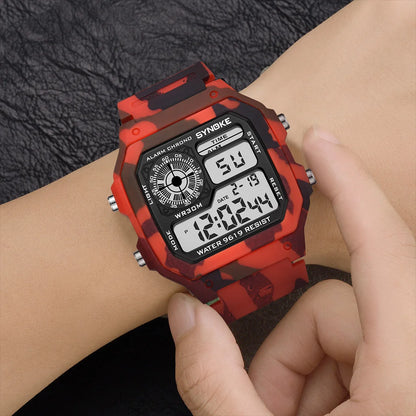 SYNOKE Multifunctional Digital Sport Watch Men Camouflage Waterproof Mens Wristwatches Fashion Retro Male Watches reloj hombre - BeeTrendyShop.COM