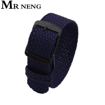 Watchband 18 20 22mm For Perlon Nylon Replacement Vintage Wrist Watch Band Belt Strap With Black&Silver Brushed Buckle Man Watch - BeeTrendyShop.COM