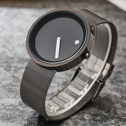 Minimalist Unisex Watch for Men Women Couple Simple Style Unique Dial Quartz Wristwatch Male Female Unique Pointer Wrist Clock - BeeTrendyShop.COM