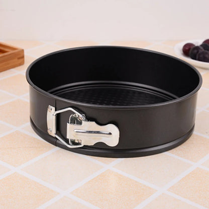 Non-Stick Springform Round Cake Pan – Carbon Steel Baking Mold 18/20/24/26/28 CM