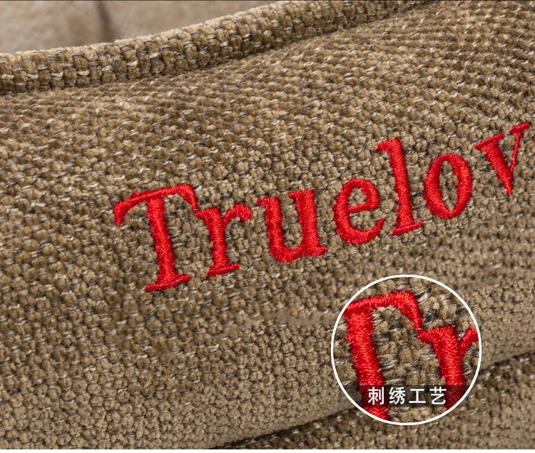 Truelove Plush Round Pet Bed - All-Season Mat for Indoor/Outdoor Cats & Dogs
