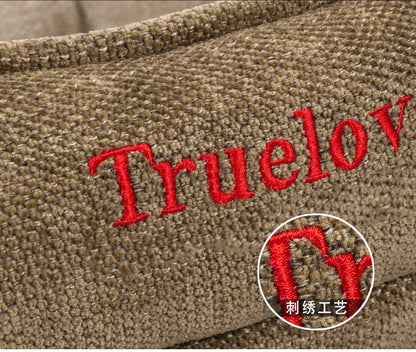 Truelove Plush Round Pet Bed - All-Season Mat for Indoor/Outdoor Cats & Dogs - BeeTrendyShop.COM