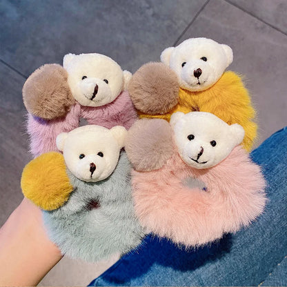 Korean Bear Scrunchies - BeeTrendyShop.COM
