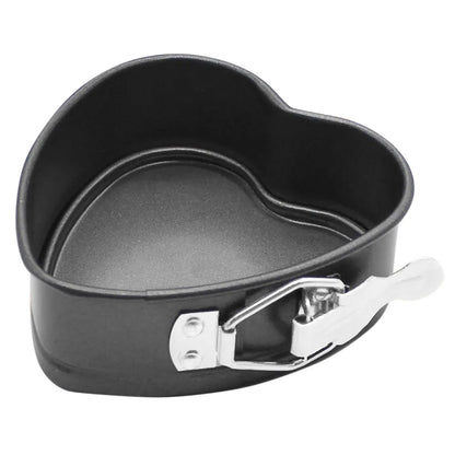 Non-Stick Heart Shape Cake Pan – Carbon Steel Removable Base Baking Mold