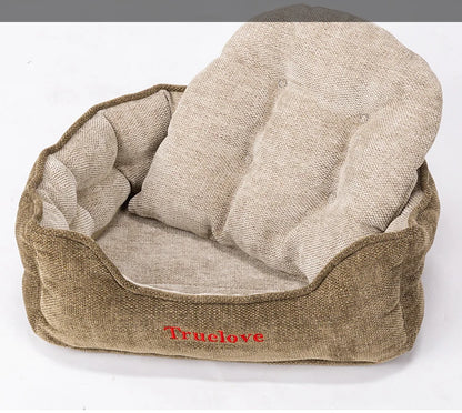 Truelove Plush Round Pet Bed - All-Season Mat for Indoor/Outdoor Cats & Dogs - BeeTrendyShop.COM