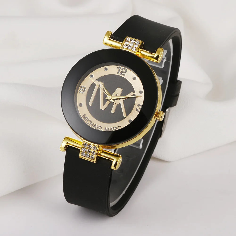 Womens Wristwatch Fashion Men Diamond Quartz Watches Silicone Luxury TVK Brand Relojes Digitales Femme Watch For Women Bracelet - BeeTrendyShop.COM
