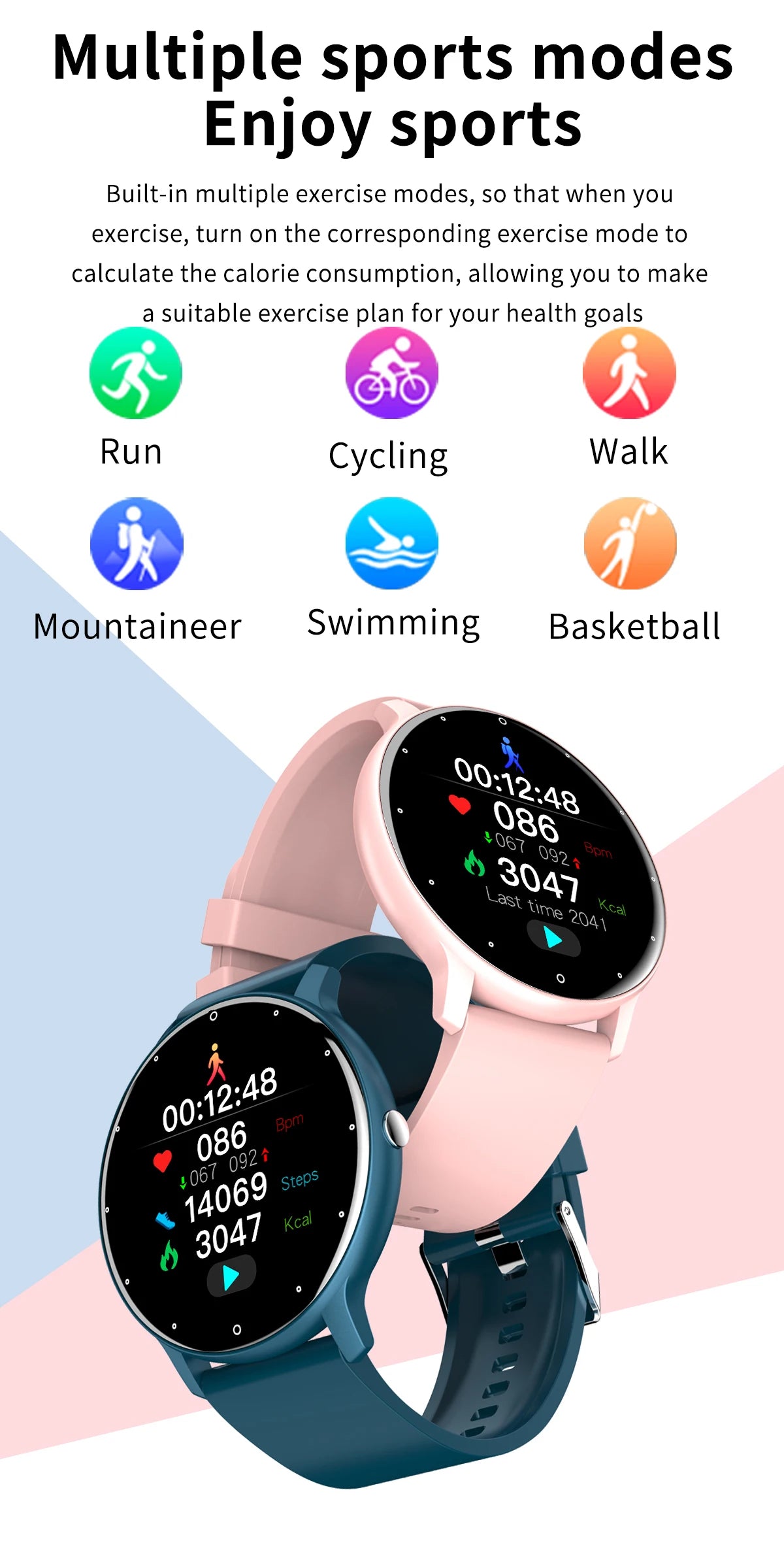 LIGE Smart Watch Women Men Lady Gift Sport Fitness Watches Heart Rate Monitor Waterproof Smartwatch For Xiaomi Android IOS